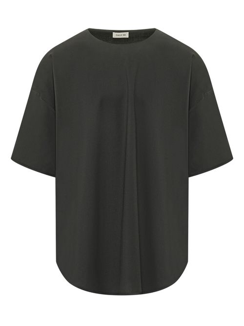 Black Solid Round Neck T-Shirt