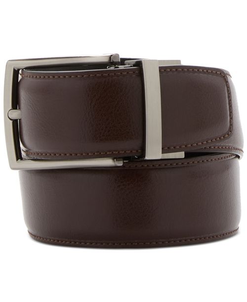 Men's Shiny Reversible Belt - Black