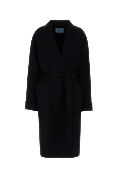 Black Wool Blend Coat