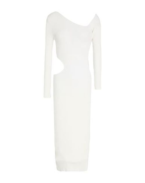 Woman Midi dress White Size ONESIZE Viscose, Polyester