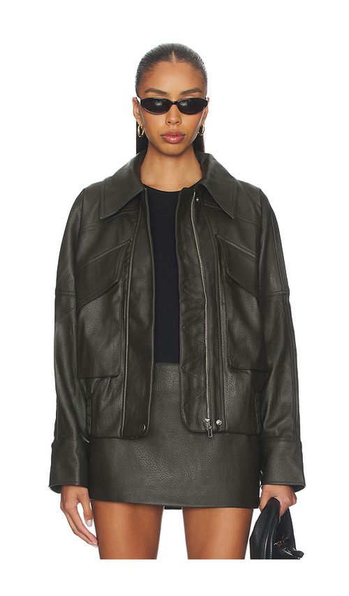 MADISON THE LABEL Rory Jacket in Green. L. Also in XS