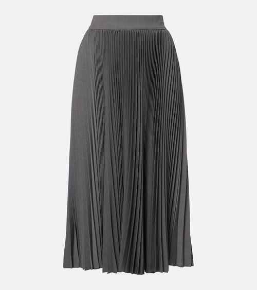 Plissé midi skirt