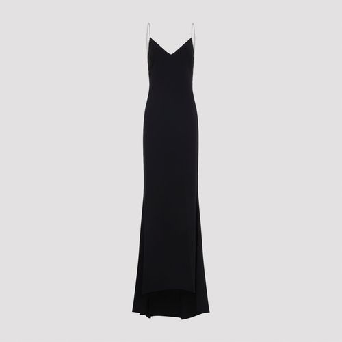 Silk Chain Embroidered Satin Dress