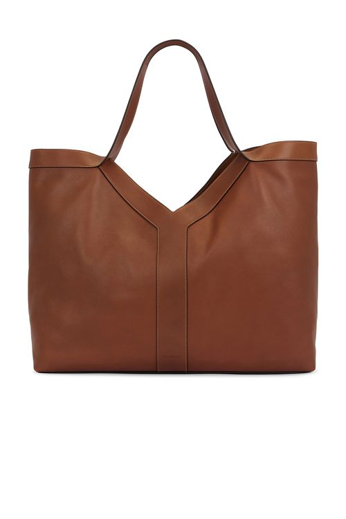 Saint Laurent Giant Y Tote in Brick - Brown. a