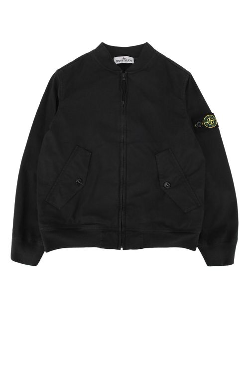 Cotton-Elastan Bomber Jacket — Black