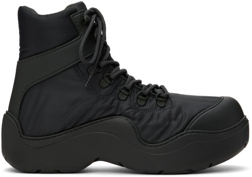 Black puddle bomber boots