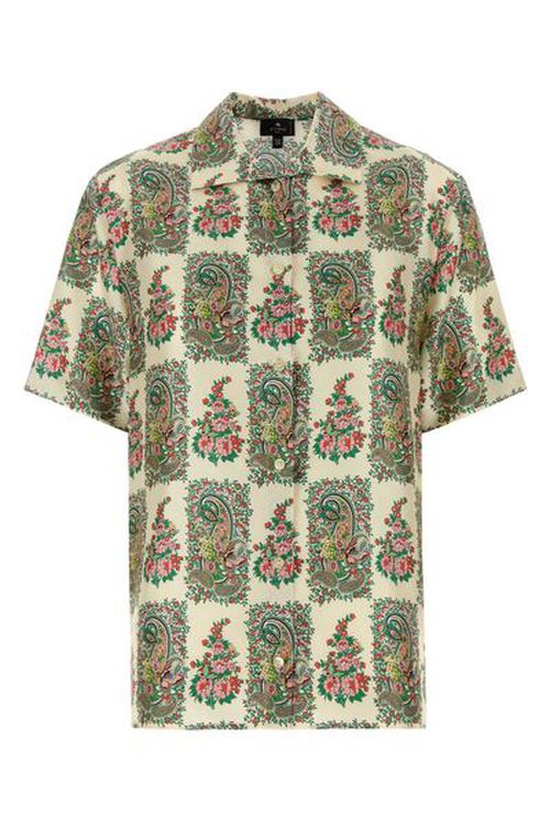 Etro Floral-Printed Short Sleeved Shirt