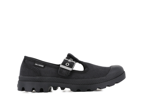 Palladiumboots Womens Pampa Mary-jane Washed Black Low Top Sneaker Women