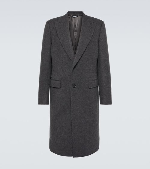 Wool-blend overcoat