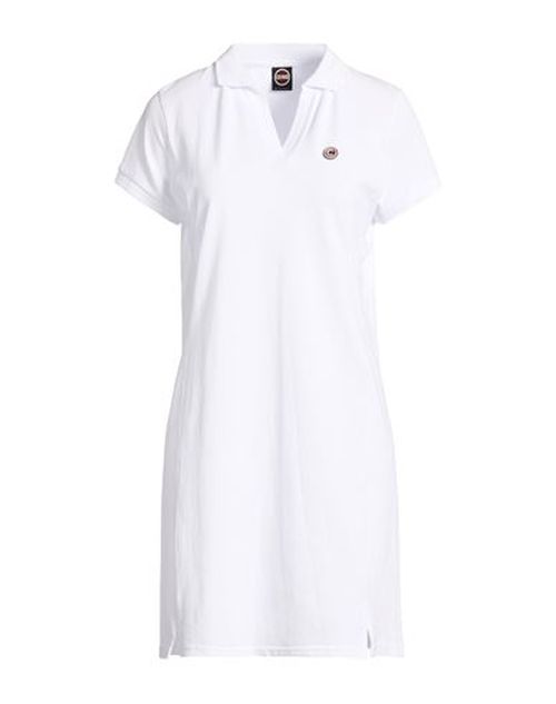 Woman Mini dress White Size S Cotton, Elastane