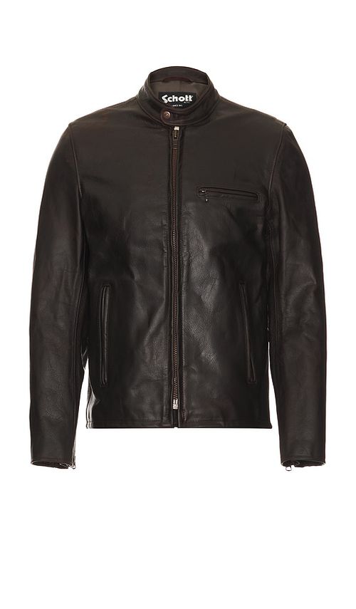 Schott NYC Cafe Racer Jacket in Brown. - M also in