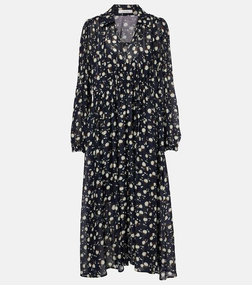 Floral Volumes printed maxi dress