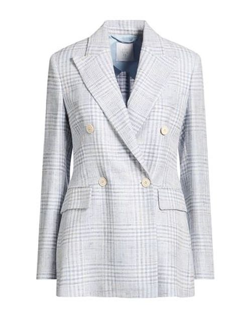 Woman Blazer Sky blue Size 6 Viscose, Wool, Linen