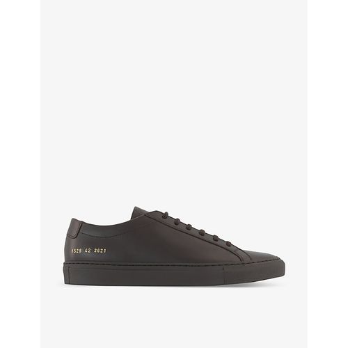Mens Brown Leather Achilles Chunky-sole Leather Low-top Trainers