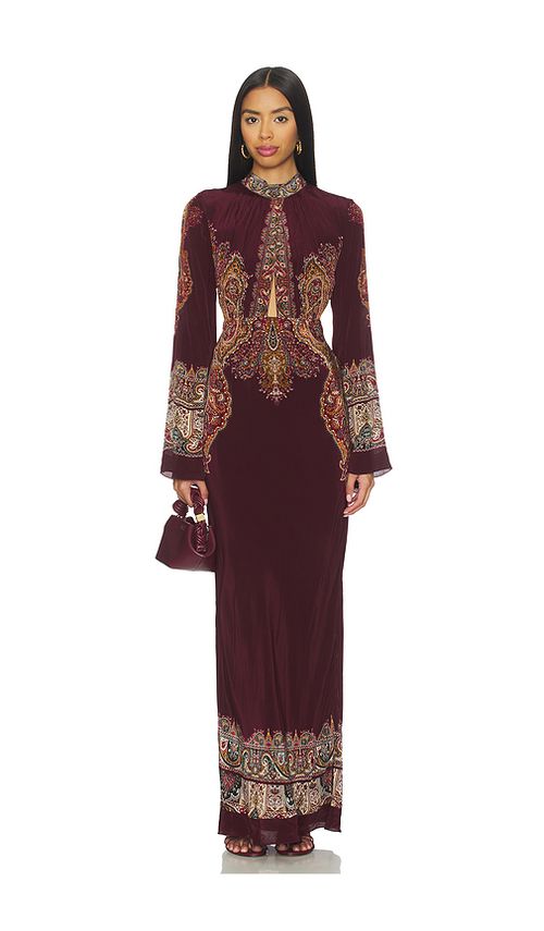 HEMANT AND NANDITA Long Dress in Burgundy. S. Also in