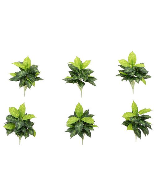 Set of 6 Artificial Dieffenbachia Plants