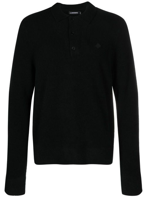 Yann logo-patch polo shirt - Black