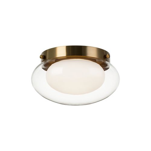 Aged Gold Brass Flush Mount from the Caspian Collection