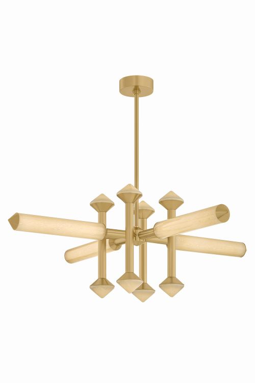 Vintage Brass LED Chandelier from the Hydra Collection