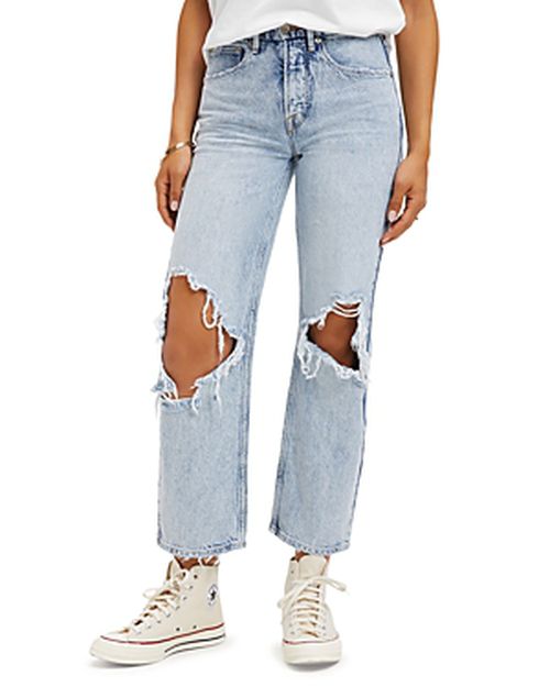 Good Heritage Destroyed Straight Leg Jeans in I160
