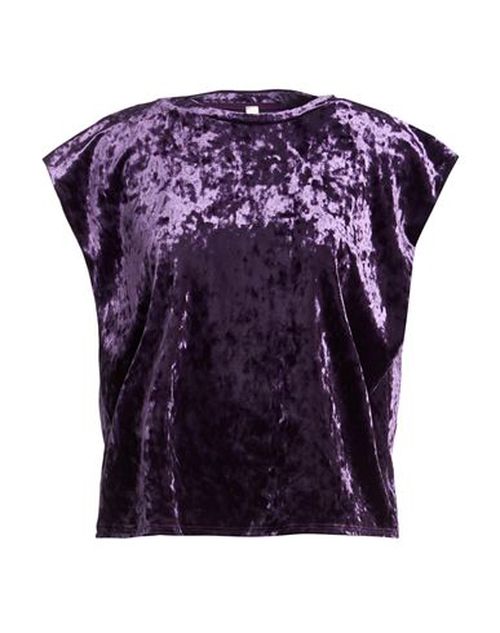 Woman Top Dark purple Size S Polyester, Elastane