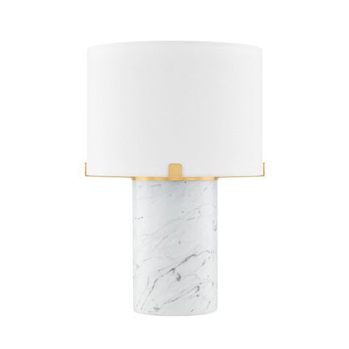 Aged Brass Table Lamp from the Rumi Collection