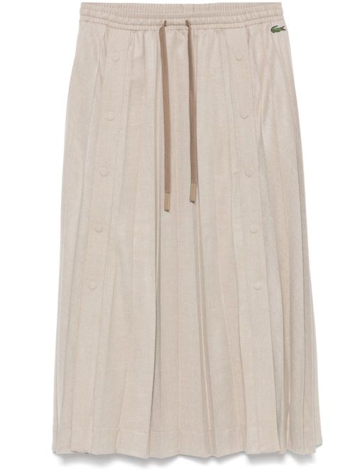 Pleated maxi skirt - Neutrals
