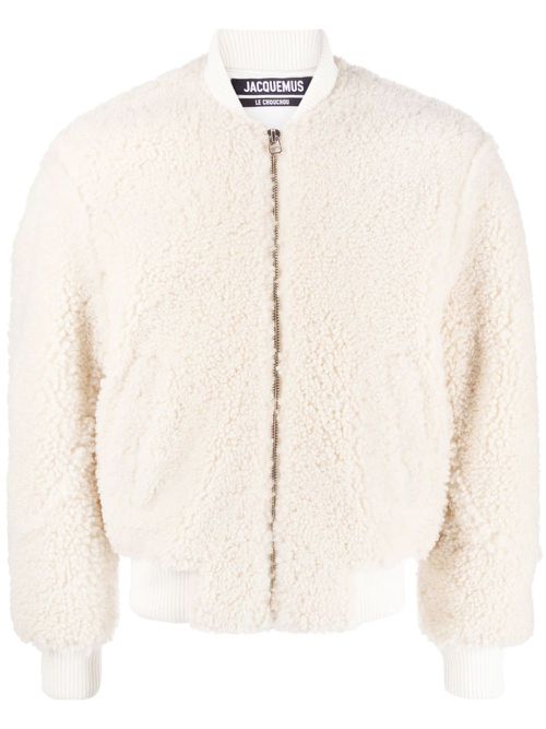 Le Blouson Pilou shearling bomber jacket - White