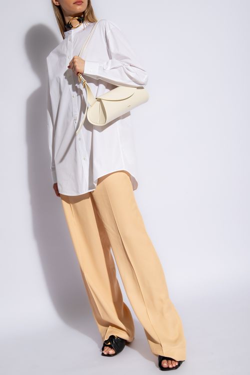 Wide Leg Trousers, Women's, Beige