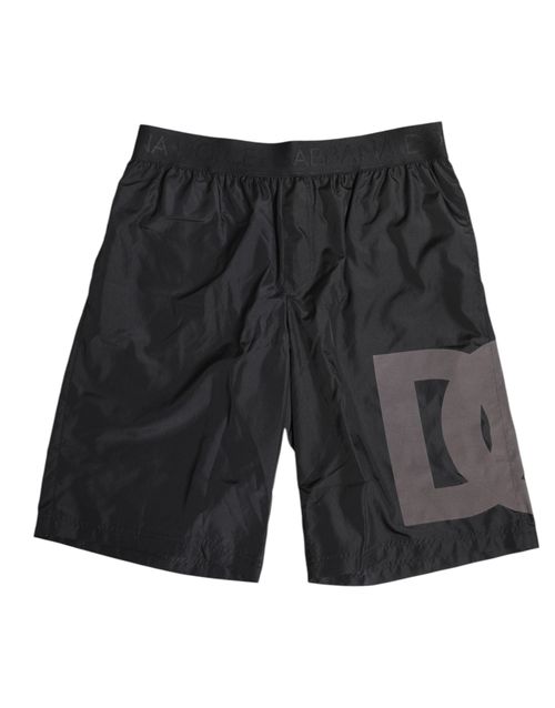Logo-Print Bermuda Shorts — Black