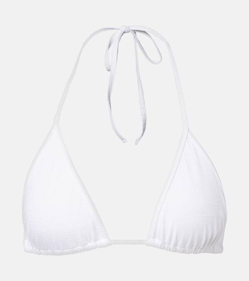 Monogram pointelle bikini top