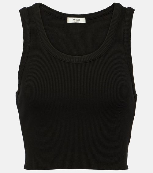 Ribbed-knit crop top