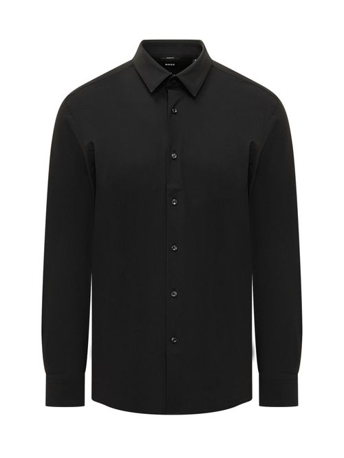 Black Regular Solid Shirt