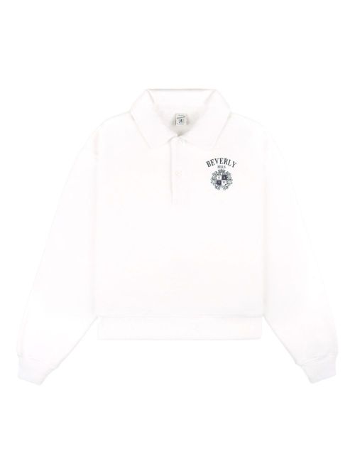 Logo-print polo top - White