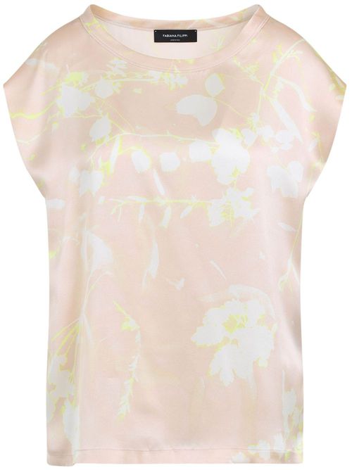 Printed silk blouse - Pink