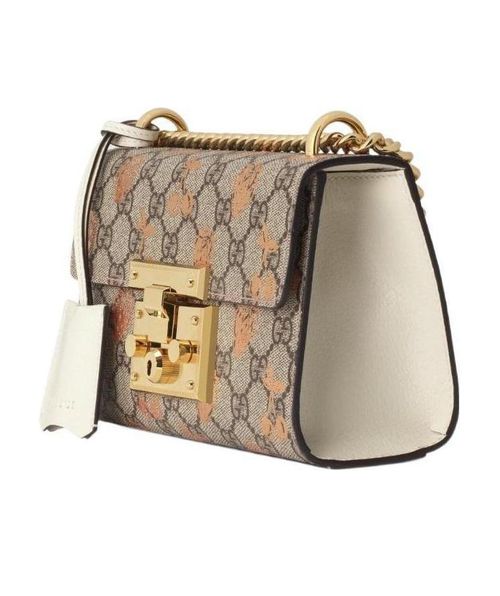 Small Padlock berry-print shoulder bag