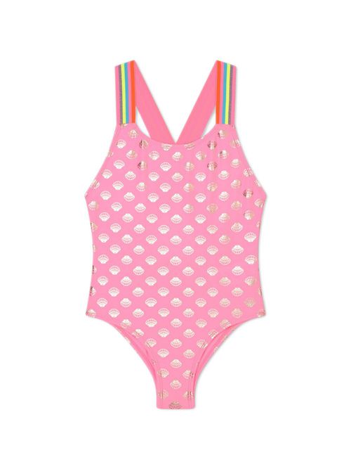 Shell-print swimsuit - Pink