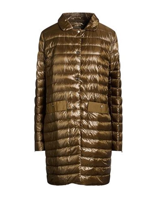 Woman Puffer Military green Size 12 Polyamide, Cotton, Polyester