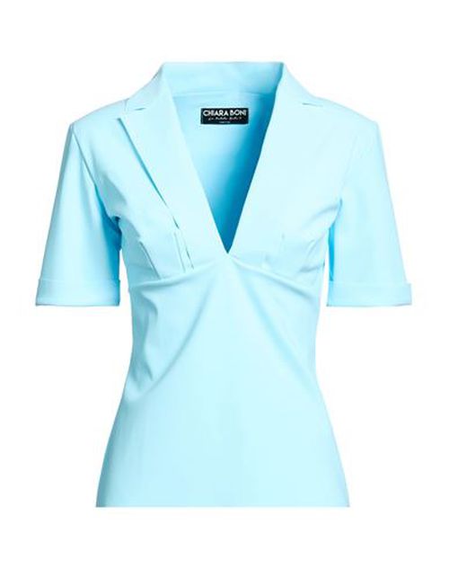 Woman Top Sky blue Size 2 Polyamide, Elastane