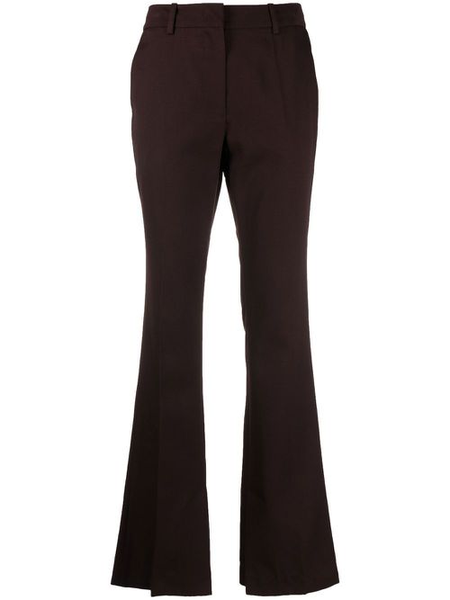 Flared wool trousers