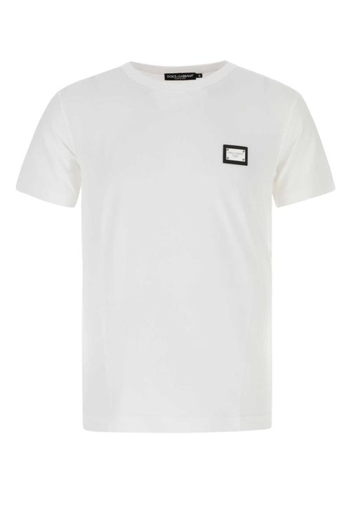 Logo-Patch Cotton T-shirt — White
