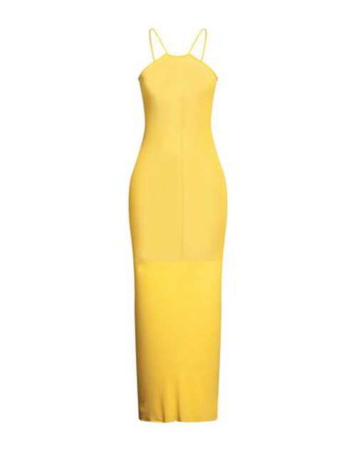 Woman Maxi dress Yellow Size 6 Viscose, Silk