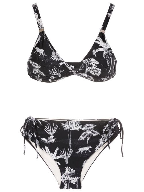 Marcela graphic-print bikini - Black