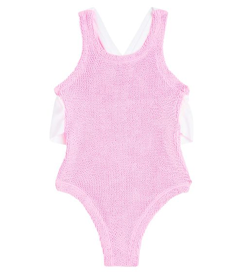 Hunza G Kids Baby Lara bow-detail swimsuit
