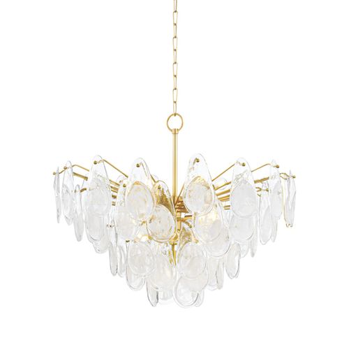 Aged Brass Chandelier from the Darcia Collection