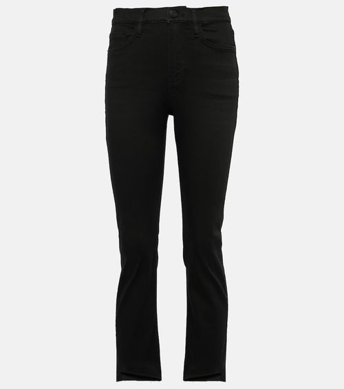 High-rise cropped flared jeans