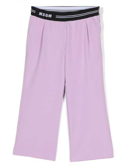 Logo-waistband track pants - Purple