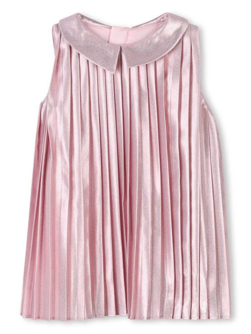 Pleated sleeveless dress - Pink