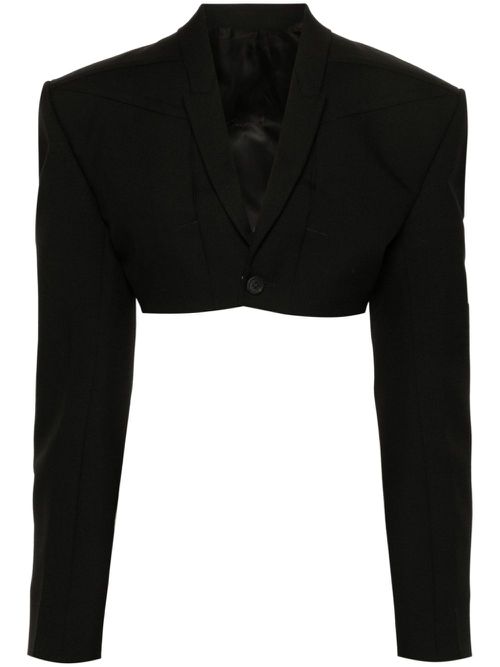 Tatlin strap-detail cropped blazer - Black