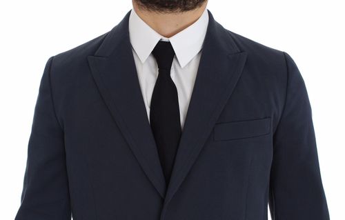 Cotton Stretch Blazer — Blue